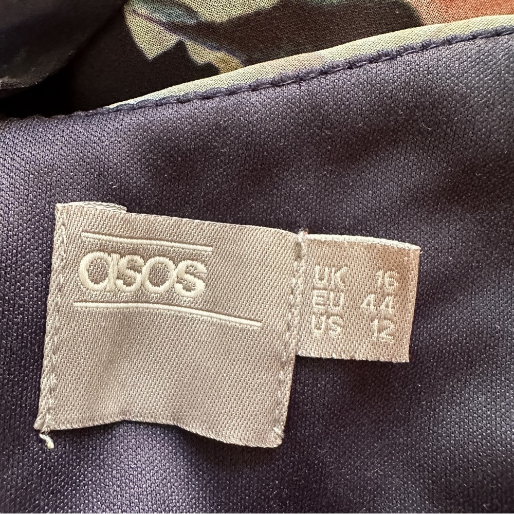 Asos•Sleeveless Floral Evening Party Midi Dress - Picture 6 of 12